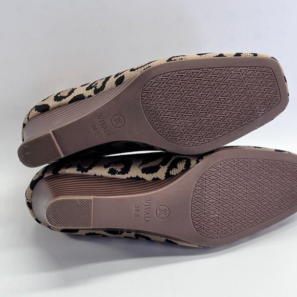 VIvala Square-Toe Wedge Margot Wedge Pro Size 7.5 (38.5) in Dark Leopard - Picture 10 of 13